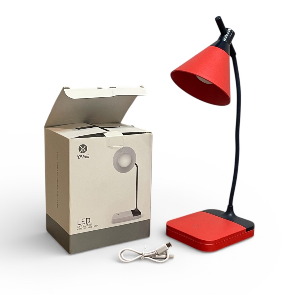 Red LED Task Lantern with Flexible Black Neck